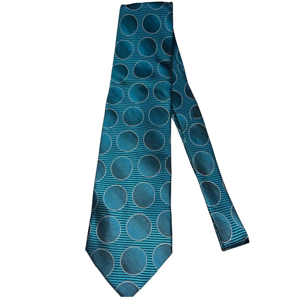 VENETTO Collection Teal Polka Dot Tie